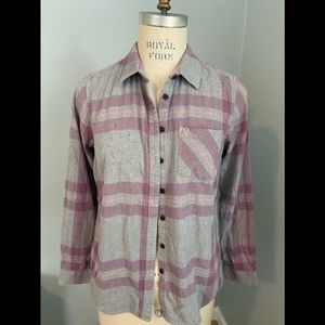 Lilac and grey flannel Bass shirt size M